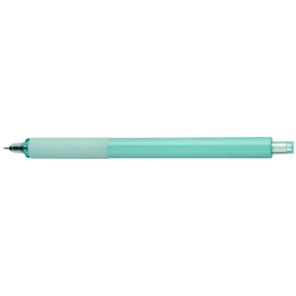 Retractable gel pen in fashion trend colors and matching grip cushion... from ASI 82498 RiteLine LLC