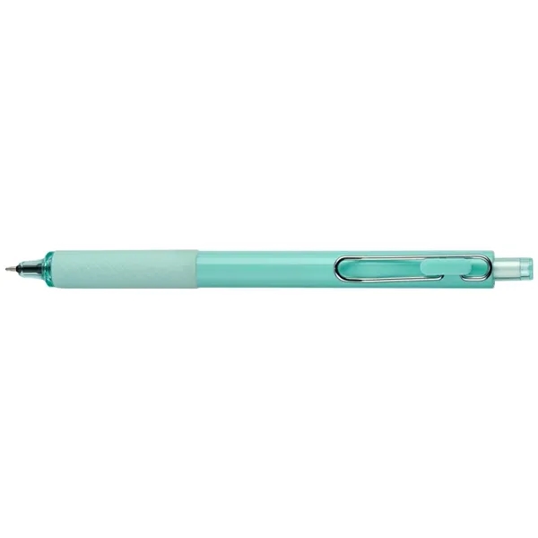 Retractable gel pen in fashion trend colors and matching grip cushion... from ASI 82498 RiteLine LLC