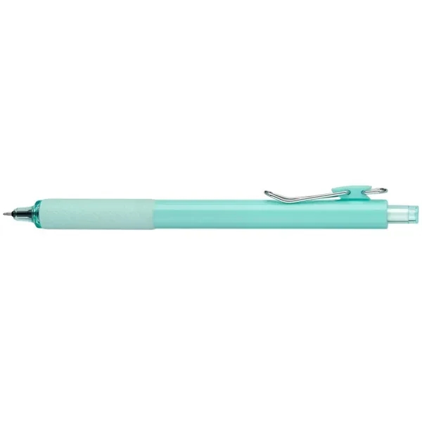 Retractable gel pen in fashion trend colors and matching grip cushion... from ASI 82498 RiteLine LLC