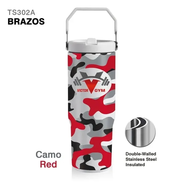 30 oz. double wall stainless steel interior handle jug with spill-proof... from ASI 82498 RiteLine LLC