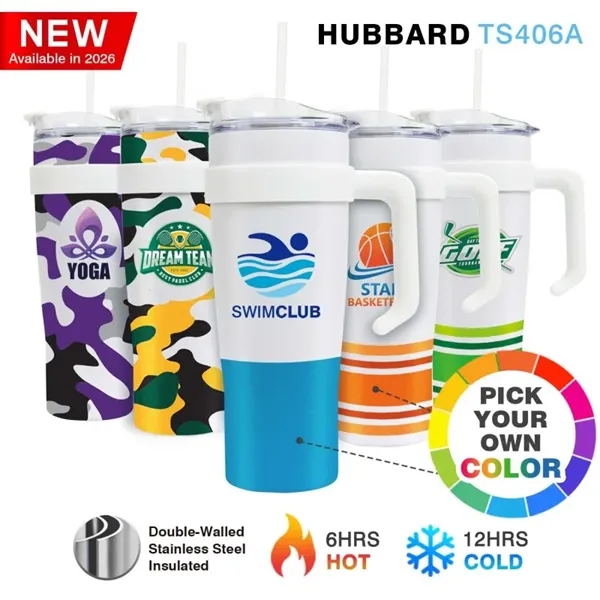 40 oz. double wall stainless steel insulated jumbo travel tumbler with... from ASI 82498 RiteLine LLC