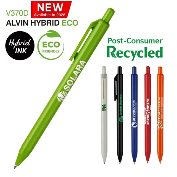 Hybrid ink retractable pen comprised of ABS post-consumer recycled material.... from ASI 82498 RiteLine LLC
