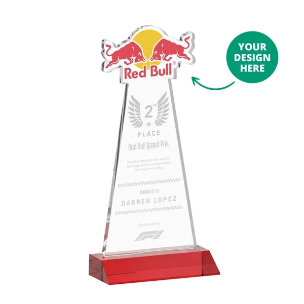 Custom Award on Mitered Base - Red (via Air)... from ASI 84592 St Regis Group / St Regis
