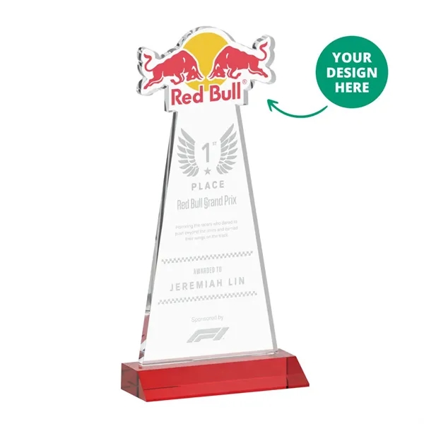 Custom Award on Mitered Base - Red (via Air)... from ASI 84592 St Regis Group / St Regis