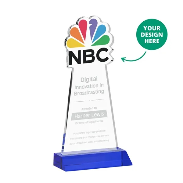 Custom Award on Mitered Base - Blue (via Air)... from ASI 84592 St Regis Group / St Regis