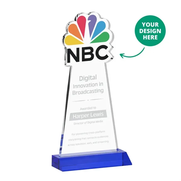 Custom Award on Mitered Base - Blue (via Air)... from ASI 84592 St Regis Group / St Regis