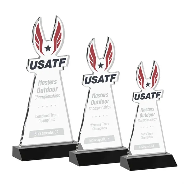 Custom Award on Mitered Base - Black (via Air)... from ASI 84592 St Regis Group / St Regis