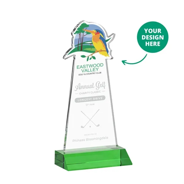 Custom Award on Mitered Base - Green (via Air)... from ASI 84592 St Regis Group / St Regis