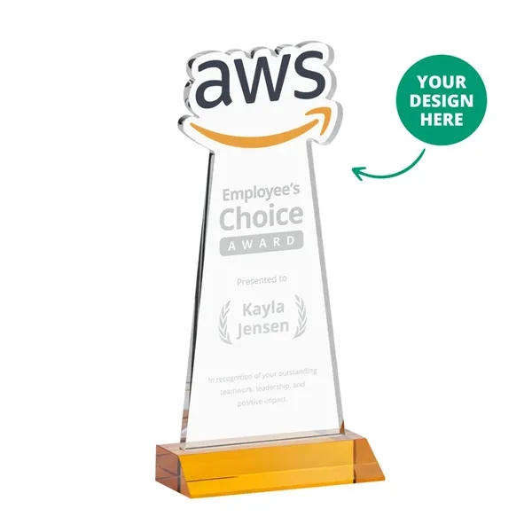 Custom Award on Mitered Base - Amber (via Air)... from ASI 84592 St Regis Group / St Regis