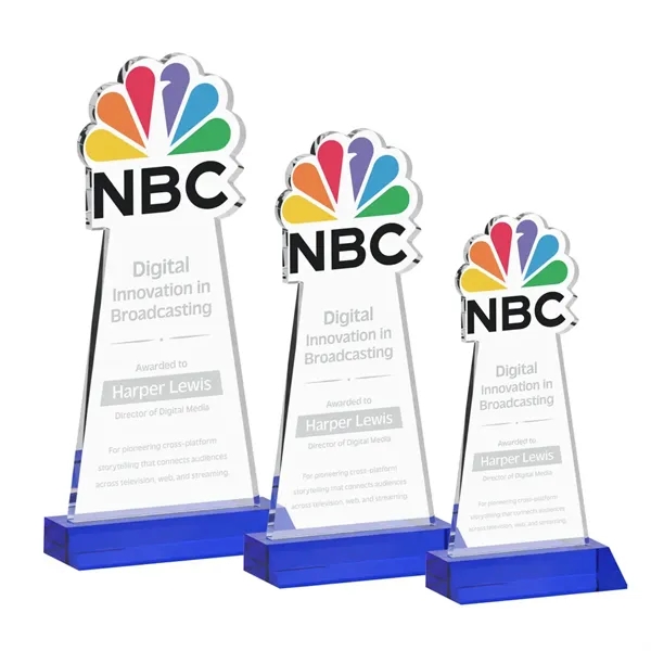 Custom Award on Mitered Base - Blue (via Ocean)... from ASI 84592 St Regis Group / St Regis