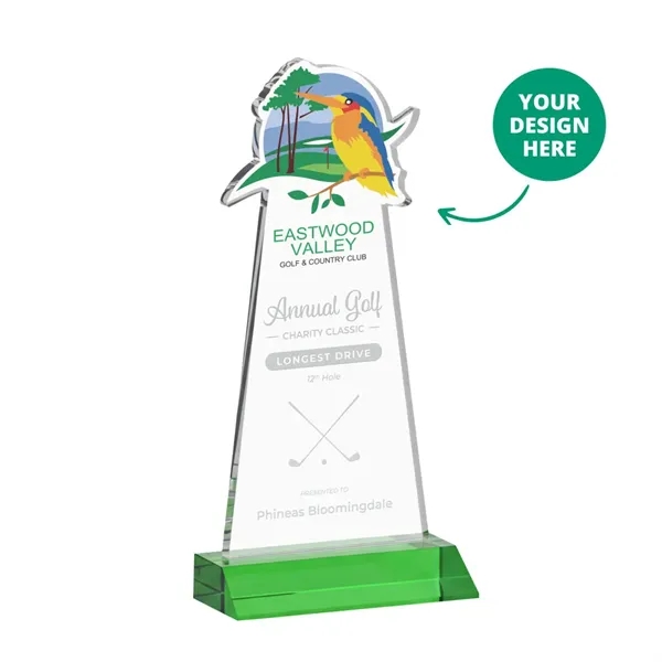 Custom Award on Mitered Base - Green (via Ocean)... from ASI 84592 St Regis Group / St Regis