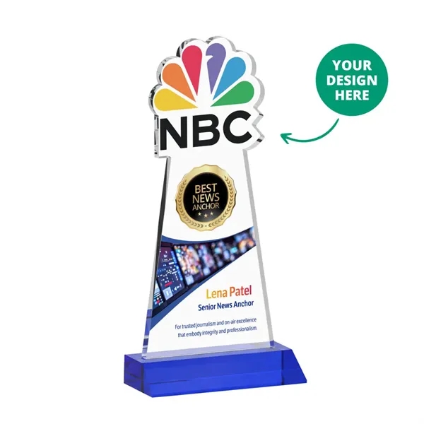 Custom VividPrint™ Award on Mitered Base - Blue (via Air)... from ASI 84592 St Regis Group / St Regis