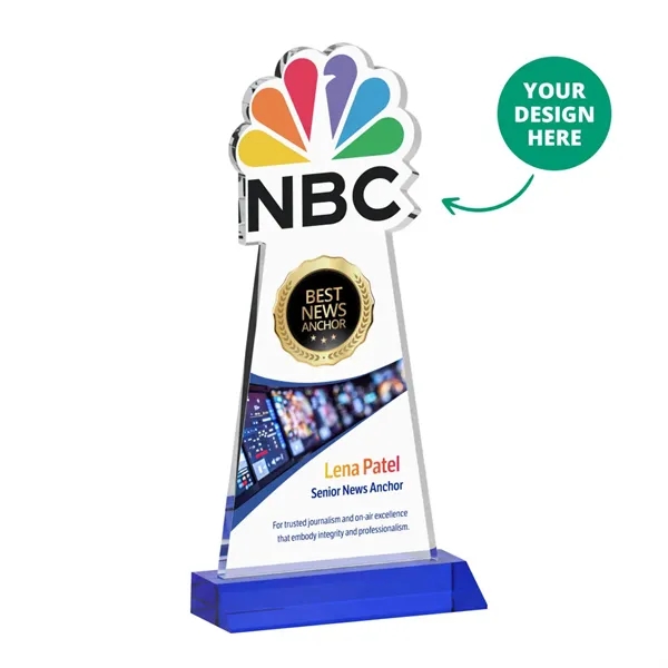 Custom VividPrint™ Award on Mitered Base - Blue (via Air)... from ASI 84592 St Regis Group / St Regis