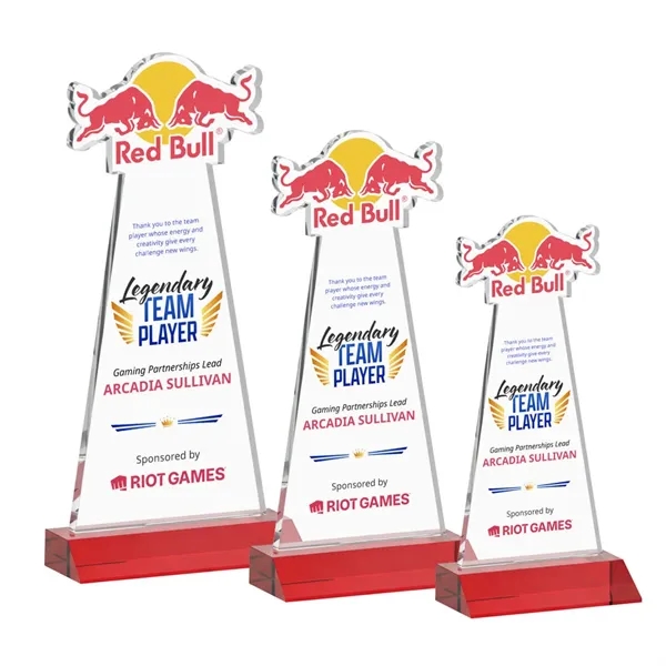 Custom VividPrint™ Award on Mitered Base - Red (via Air)... from ASI 84592 St Regis Group / St Regis