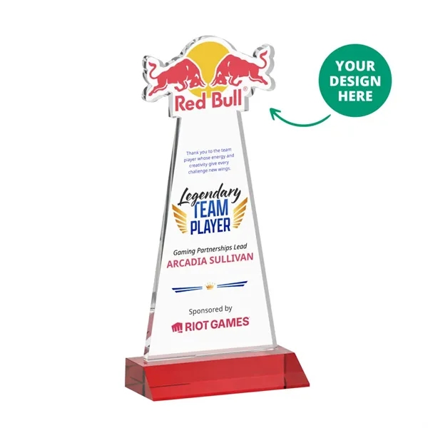 Custom VividPrint™ Award on Mitered Base - Red (via Air)... from ASI 84592 St Regis Group / St Regis