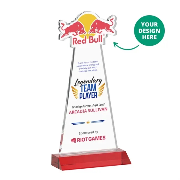 Custom VividPrint™ Award on Mitered Base - Red (via Air)... from ASI 84592 St Regis Group / St Regis