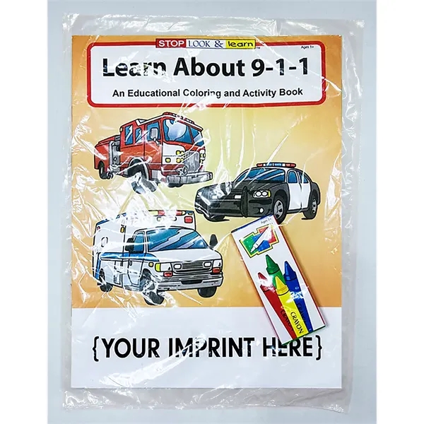 COLORING BOOK SET: Learn About 9-1-1 Coloring Book Fun Pack.... from ASI 45815 Coloring Book Solutions / Coloring Book Solutions™