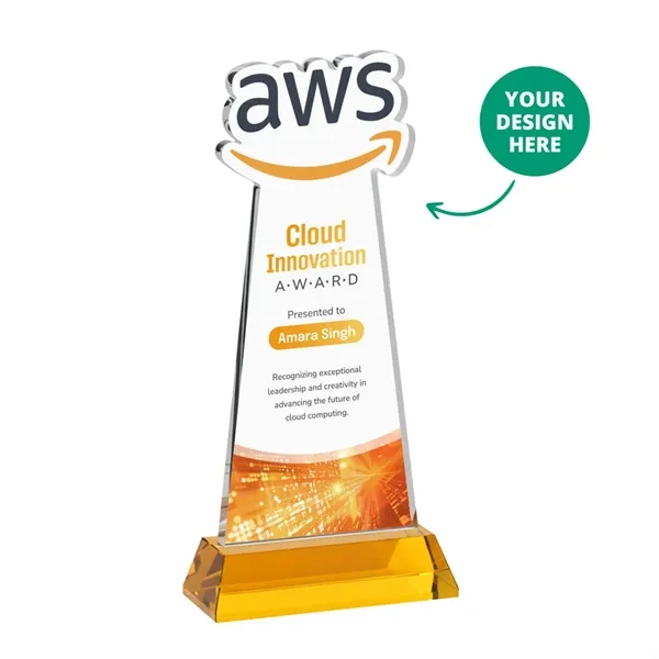 Custom VividPrint™ Award on Hartford Base - Amber (via Air)... from ASI 84592 St Regis Group / St Regis