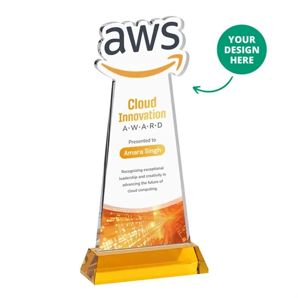 Custom VividPrint™ Award on Hartford Base - Amber (via Air)... from ASI 84592 St Regis Group / St Regis