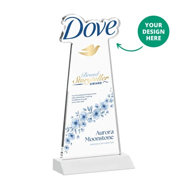 Custom VividPrint™ Award on Mitered Base - White (via Ocean)... from ASI 84592 St Regis Group / St Regis