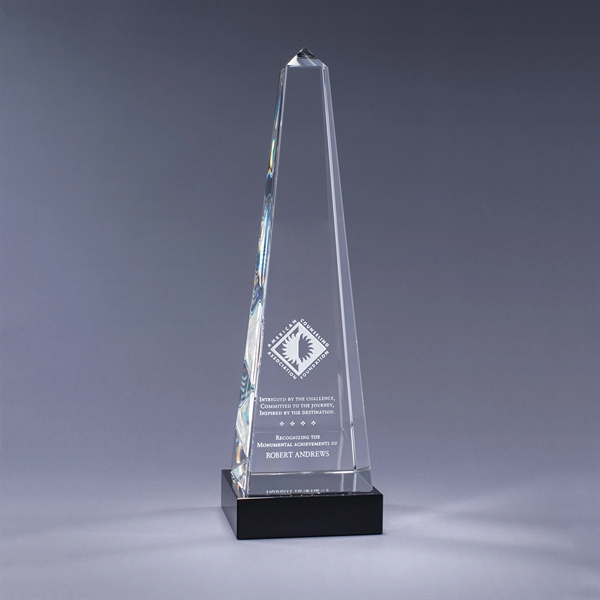 Award made of heavy optic crystal with an obelisk shape and... from ASI 62985 J. Charles