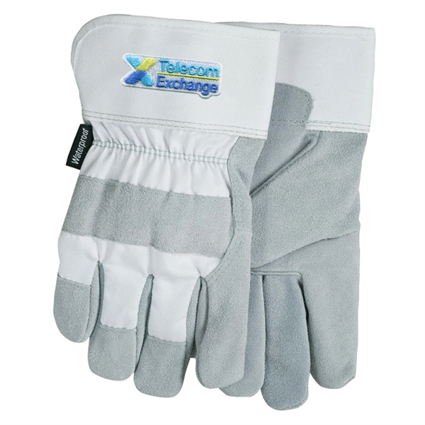 Waterproof White Leather Palm/Fingertips Work Gloves... from ASI 90160 Suntex Industries