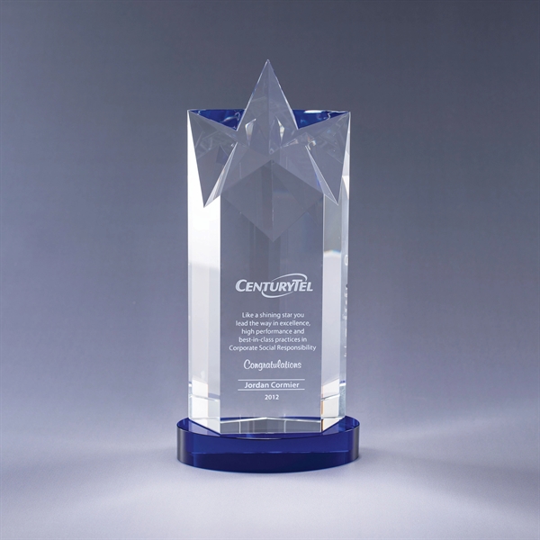 Rising Star optic crystal award with facets and your choice of... from ASI 62985 J. Charles