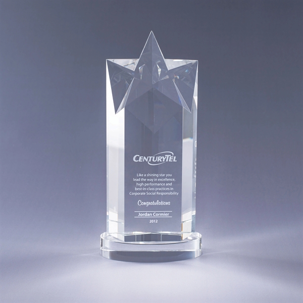 Rising Star optic crystal award with facets and your choice of... from ASI 62985 J. Charles