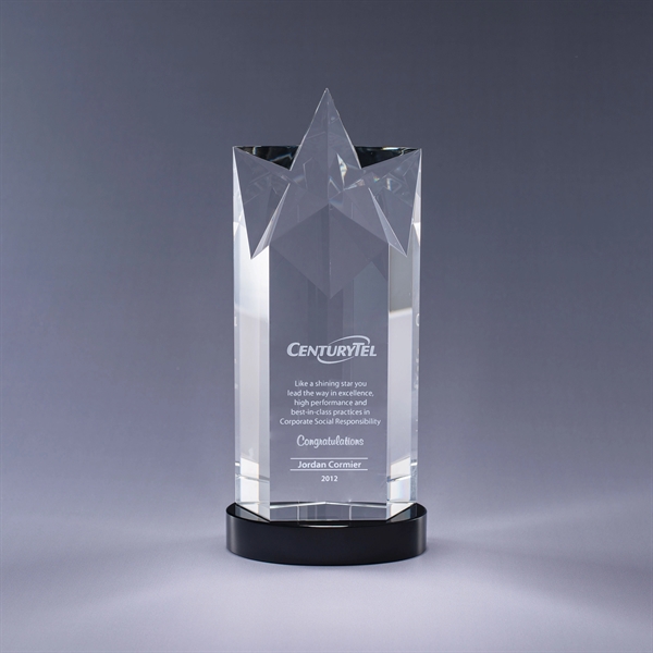 Rising Star optic crystal award with facets and your choice of... from ASI 62985 J. Charles