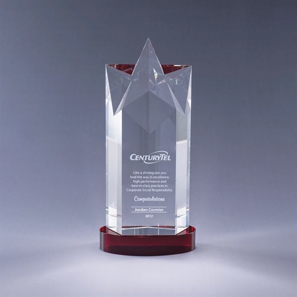 Rising Star optic crystal award with facets and your choice of... from ASI 62985 J. Charles
