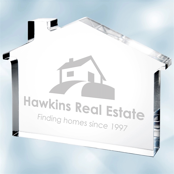 Award made of acrylic in the shape of a house and... from ASI 47791 Best Deal Awards