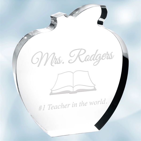 Award made of acrylic in the shape of an apple and... from ASI 47791 Best Deal Awards