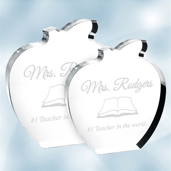 Award made of acrylic in the shape of an apple and... from ASI 47791 Best Deal Awards