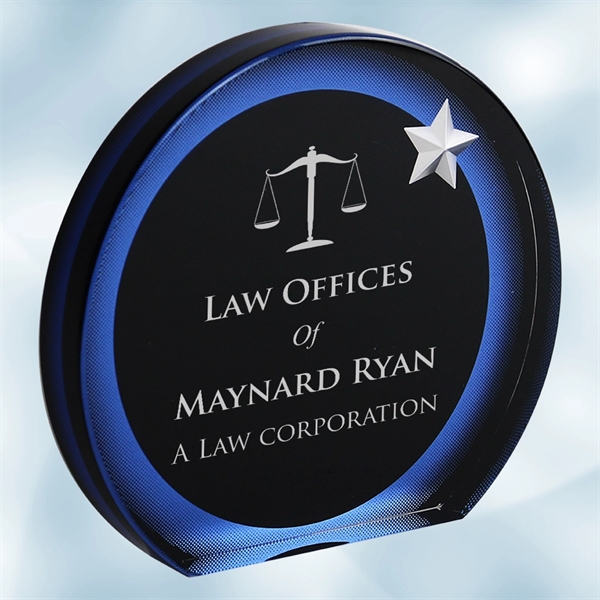 Award made of acrylic that incorporates the shapes of a circle... from ASI 47791 Best Deal Awards