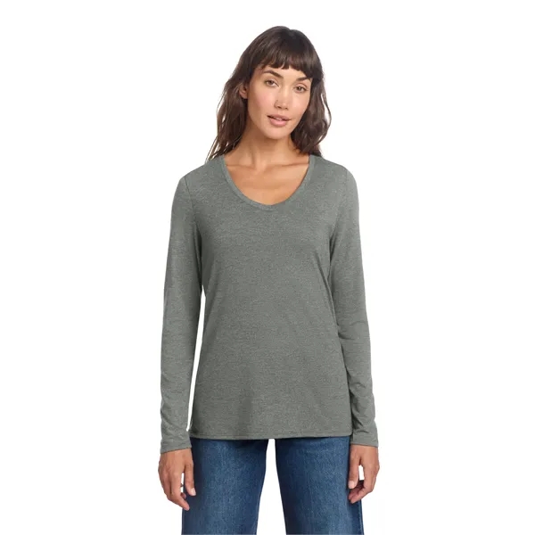 District Women's Perfect Tri Long Sleeve V-Neck Tee... from ASI 84863 SanMar