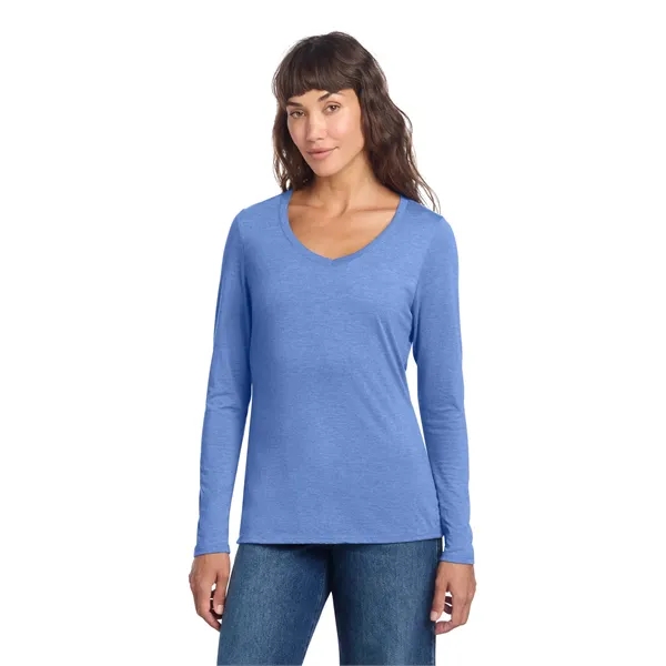District Women's Perfect Tri Long Sleeve V-Neck Tee... from ASI 84863 SanMar