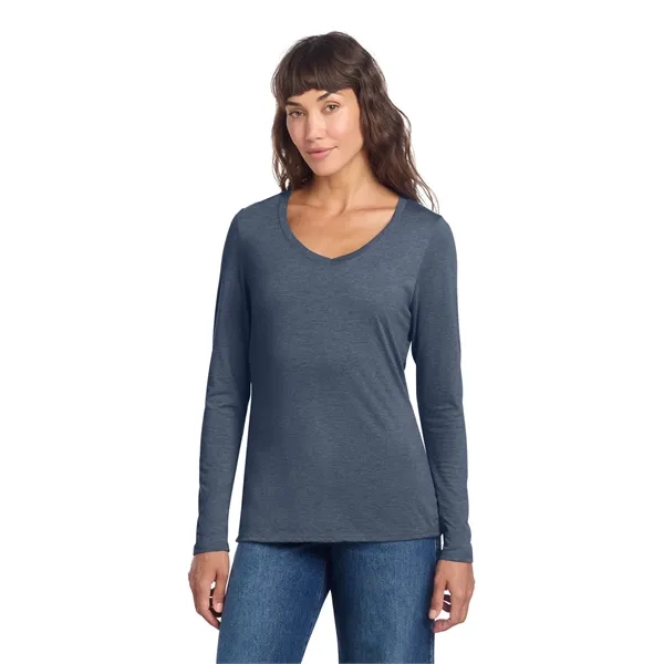 District Women's Perfect Tri Long Sleeve V-Neck Tee... from ASI 84863 SanMar