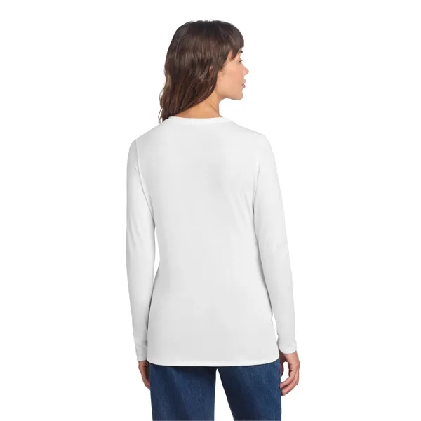 District Women's Perfect Tri Long Sleeve V-Neck Tee... from ASI 84863 SanMar