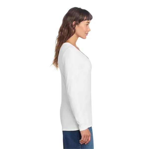 District Women's Perfect Tri Long Sleeve V-Neck Tee... from ASI 84863 SanMar