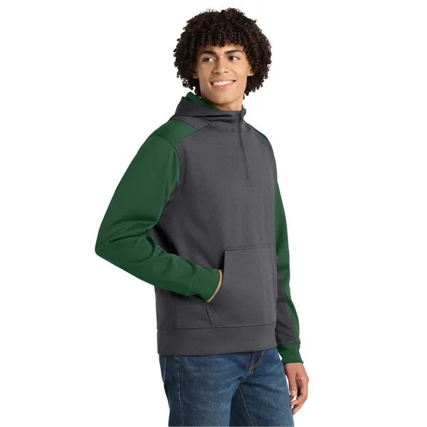 Sport-Tek Tech Fleece Colorblock 1/4-Zip Hooded Sweatshirt.... from ASI 84863 SanMar