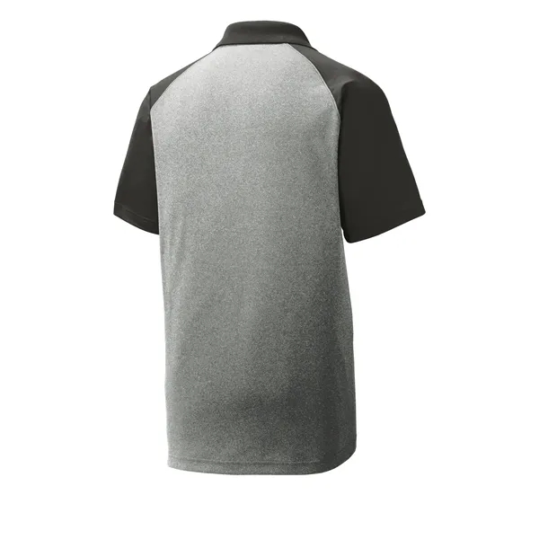 Sport-Tek PosiCharge RacerMesh Raglan Heather Block Polo.... from ASI 84863 SanMar