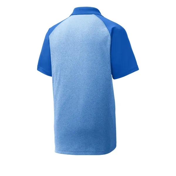 Sport-Tek PosiCharge RacerMesh Raglan Heather Block Polo.... from ASI 84863 SanMar