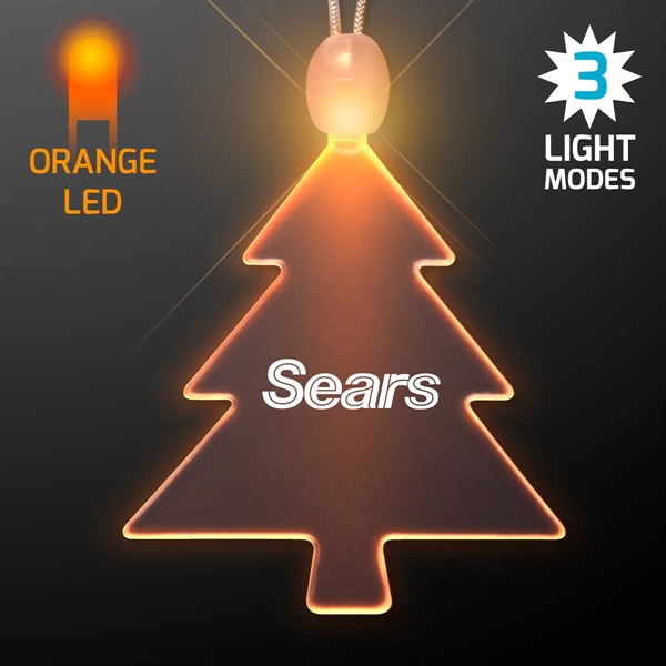 Acrylic Christmas Tree Necklace with LED and 3 Light Modes.... from ASI 34194 ALightPromos / Alight Promotional Products