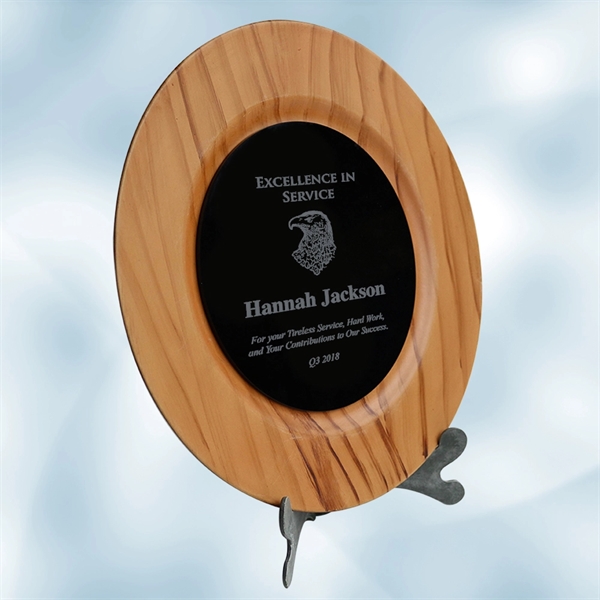 Award plate made of acrylic with a maple/black design and dark... from ASI 47791 Best Deal Awards