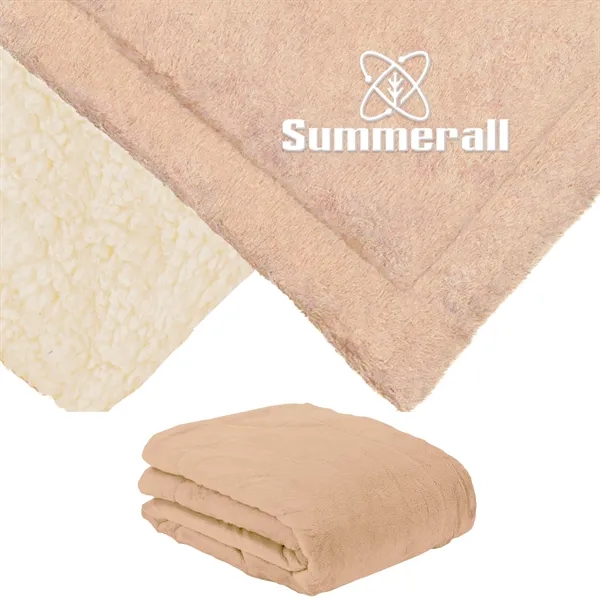 0.19" x 72" x 60" oversized Sherpa blanket; includes zippered vinyl... from ASI 67866 Logomark/Valumark