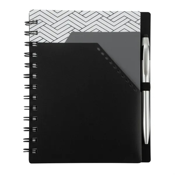 Trapezoid Junior Notebook w/ Stylus Pen... from ASI 67866 Logomark/Valumark