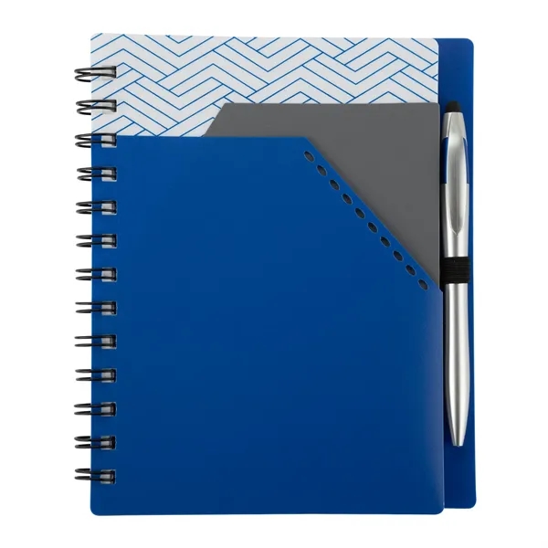 Trapezoid Junior Notebook w/ Stylus Pen... from ASI 67866 Logomark/Valumark