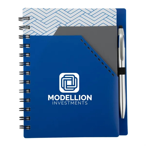 Trapezoid Junior Notebook w/ Stylus Pen... from ASI 67866 Logomark/Valumark