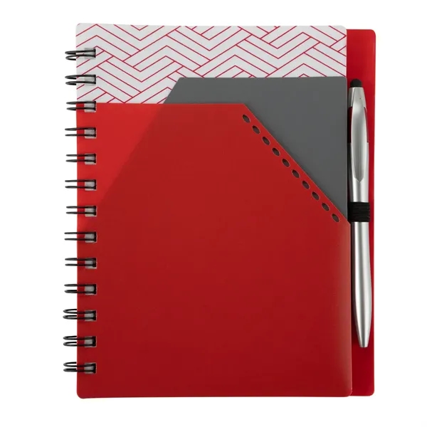 Trapezoid Junior Notebook w/ Stylus Pen... from ASI 67866 Logomark/Valumark