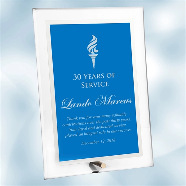 Blue Complex plaque made of acrylic and available in three sizes.... from ASI 47791 Best Deal Awards